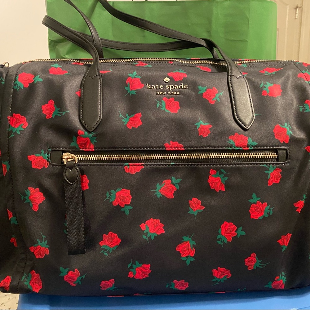 Kate Spade Chelsea Rose Toss Printed Weekender - Picture 4 of 11